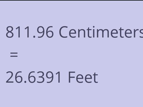 811.96 CM TO FEET