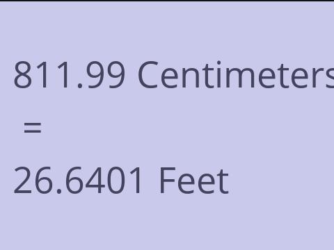 811.99 CM TO FEET