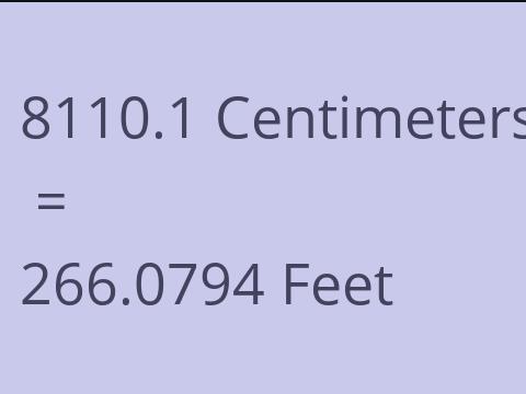 8110.1 CM TO FEET