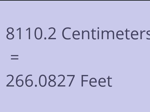 8110.2 CM TO FEET