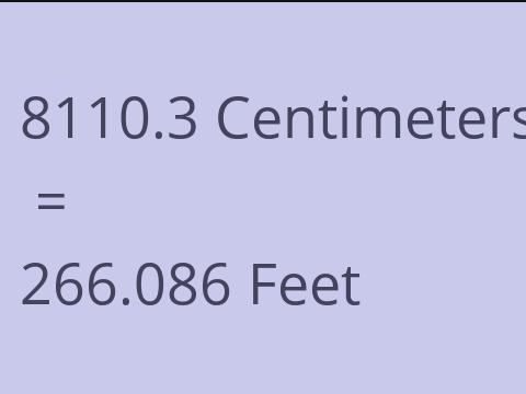 8110.3 CM TO FEET