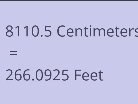 8110.5 CM TO FEET
