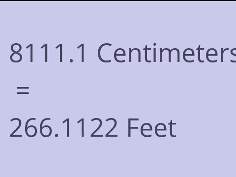8111.1 CM TO FEET