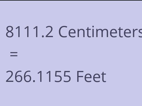 8111.2 CM TO FEET