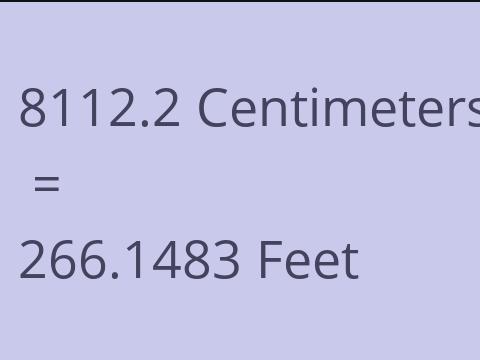8112.2 CM TO FEET