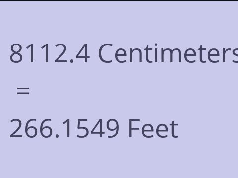 8112.4 CM TO FEET