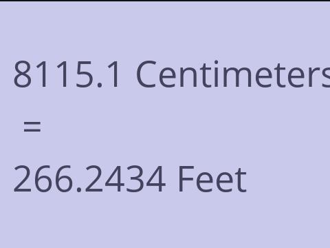 8115.1 CM TO FEET