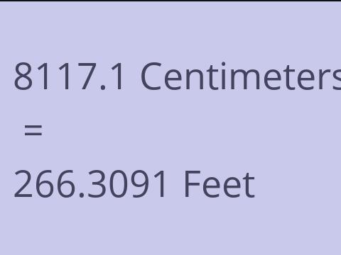 8117.1 CM TO FEET
