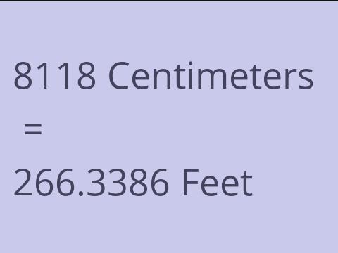 8118 CM TO FEET