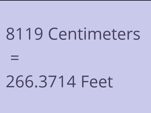8119 CM TO FEET