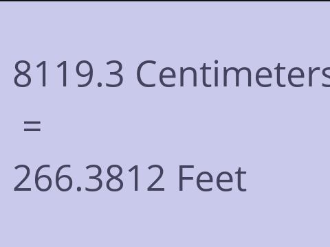 8119.3 CM TO FEET