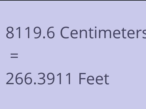 8119.6 CM TO FEET