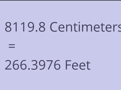 8119.8 CM TO FEET