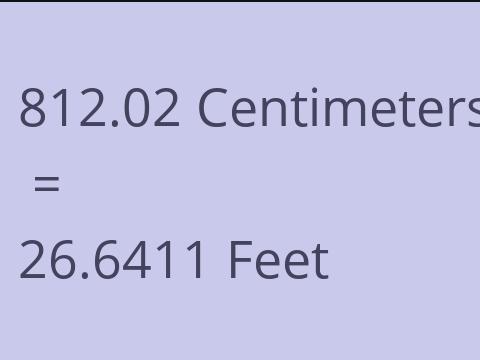 812.02 CM TO FEET