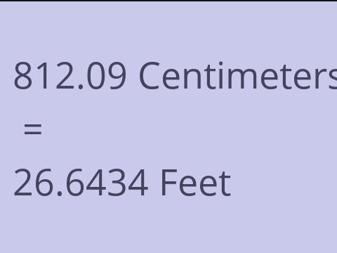 812.09 CM TO FEET