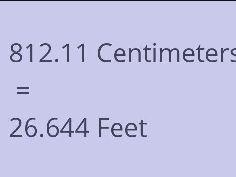 812.11 CM TO FEET