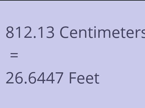 812.13 CM TO FEET