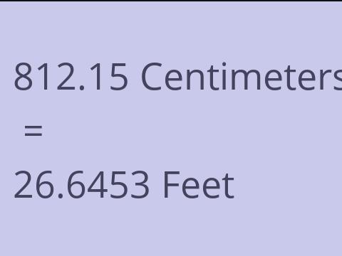 812.15 CM TO FEET