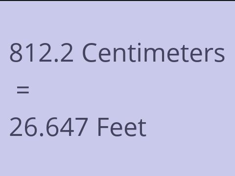 812.2 CM TO FEET