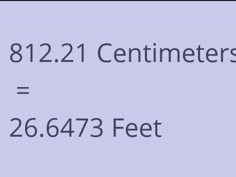 812.21 CM TO FEET