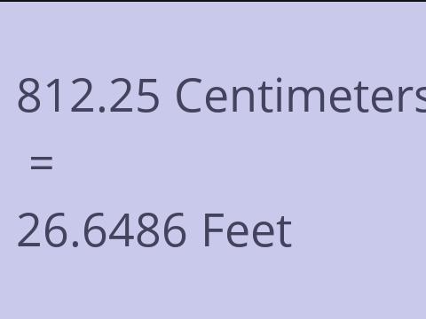 812.25 CM TO FEET