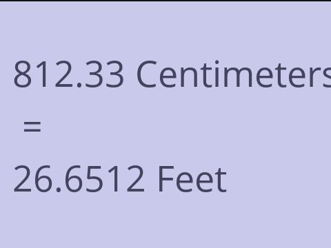 812.33 CM TO FEET