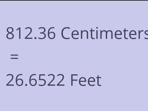 812.36 CM TO FEET