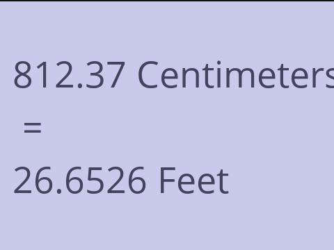 812.37 CM TO FEET