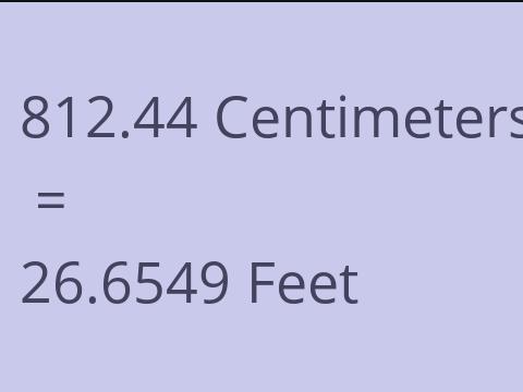 812.44 CM TO FEET