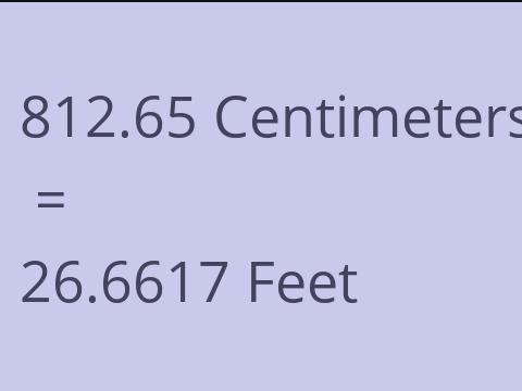 812.65 CM TO FEET