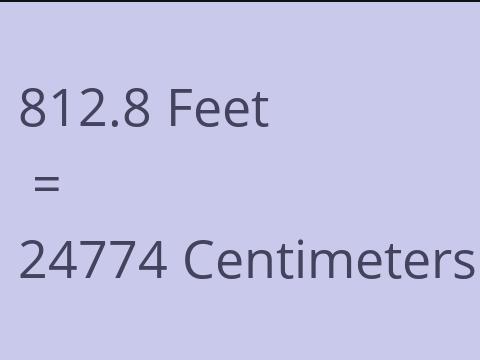 812.8 FEET TO CM