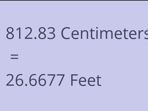 812.83 CM TO FEET