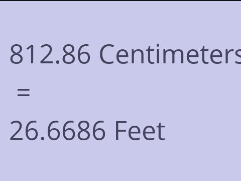 812.86 CM TO FEET