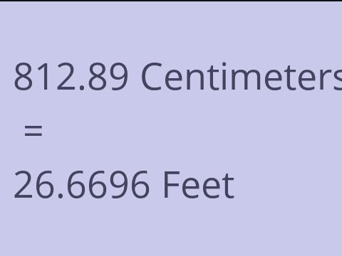 812.89 CM TO FEET