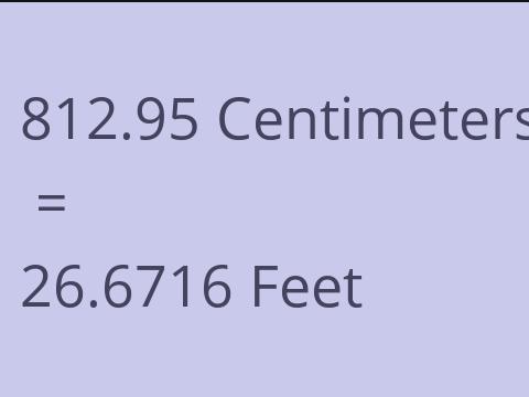 812.95 CM TO FEET