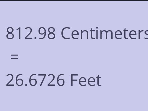 812.98 CM TO FEET