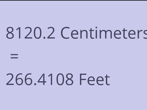 8120.2 CM TO FEET