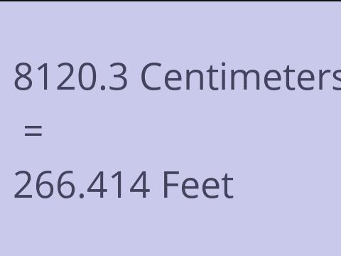 8120.3 CM TO FEET