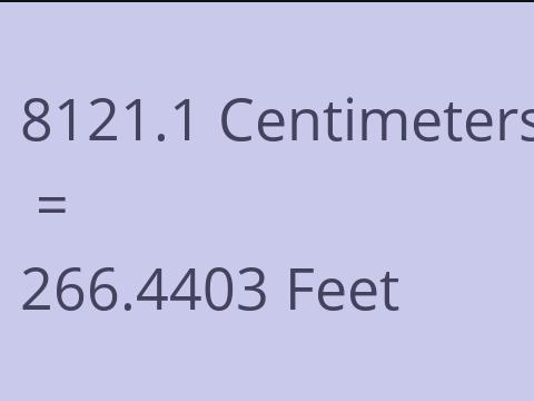 8121.1 CM TO FEET