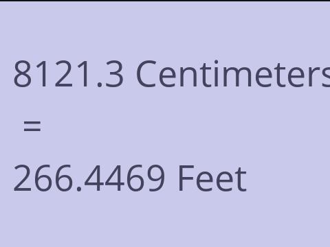 8121.3 CM TO FEET