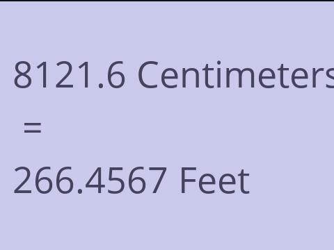 8121.6 CM TO FEET