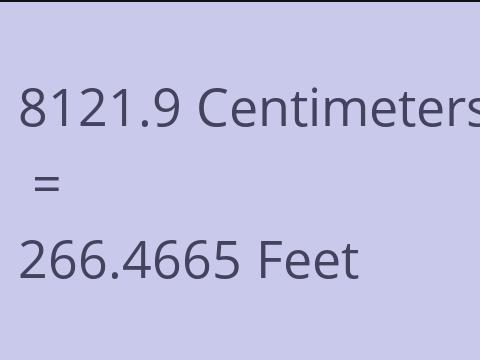 8121.9 CM TO FEET