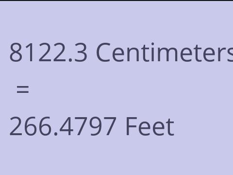 8122.3 CM TO FEET