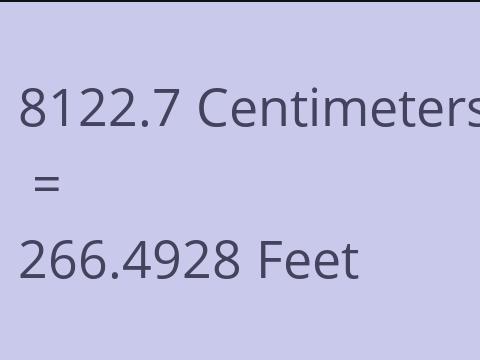 8122.7 CM TO FEET