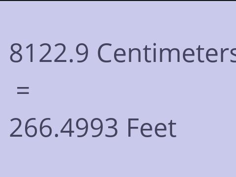 8122.9 CM TO FEET