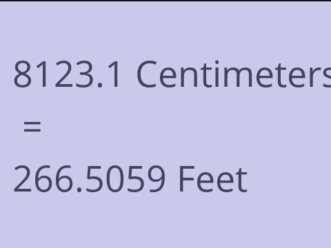 8123.1 CM TO FEET