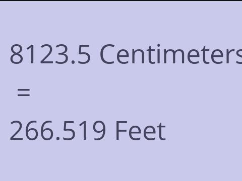 8123.5 CM TO FEET