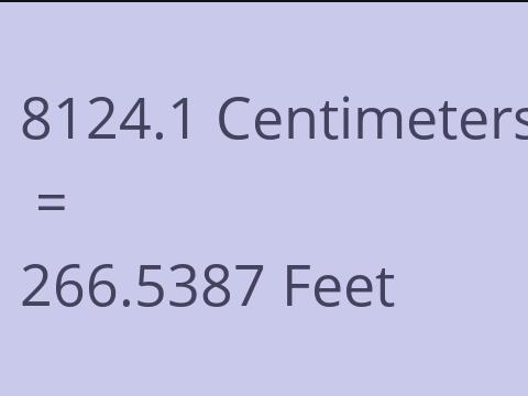 8124.1 CM TO FEET