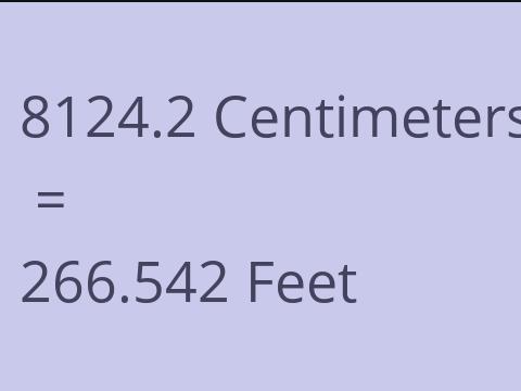 8124.2 CM TO FEET