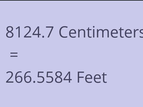 8124.7 CM TO FEET